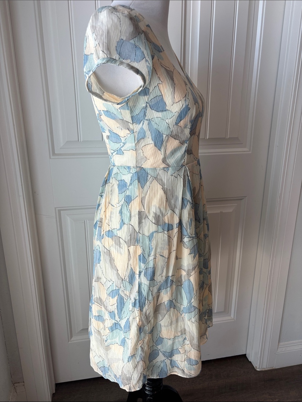 Anthropologie Moulinette Soeurs Watercolor Floral Cap Sleeve Dress Size 2 - Picture 4 of 8
